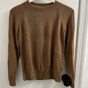 Everlane Tan Crew Neck Knit Sweater - size M